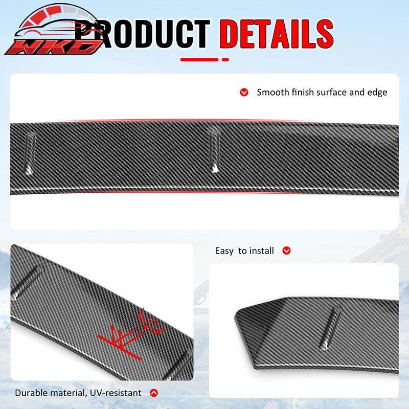For 22-26 Honda Civic FL Type R Hatchback V Style Roof Spoiler Carbon Fiber Look