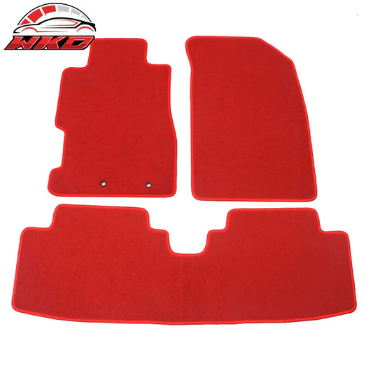 Wholesale 01-05 Honda Civic Car Floor Mats Liner Front & Rear Nylon Red Carpet 3PC