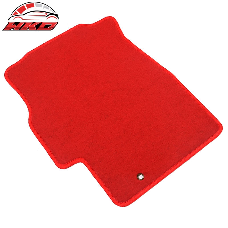 Fits 96-00 Honda Civic Car Auto Floor Mats Liner Front Rear Nylon Red Carpet 4PC