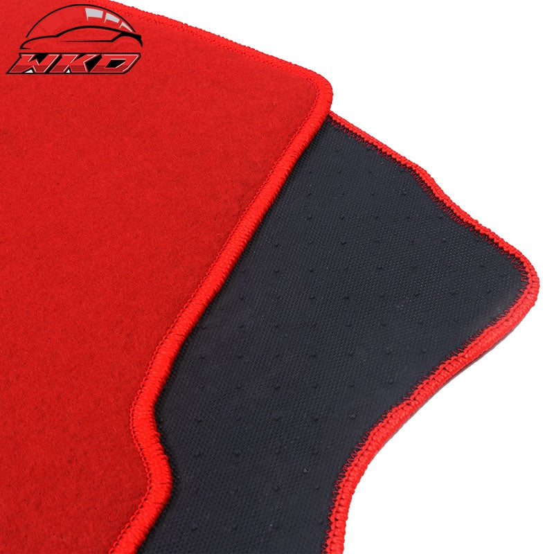 Fits 96-00 Honda Civic Car Auto Floor Mats Liner Front Rear Nylon Red Carpet 4PC