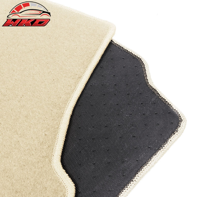 Fits 92-95 Honda Civic Beige Floor Mats Liner Nylon 1st 2nd Row Carpets 4PC