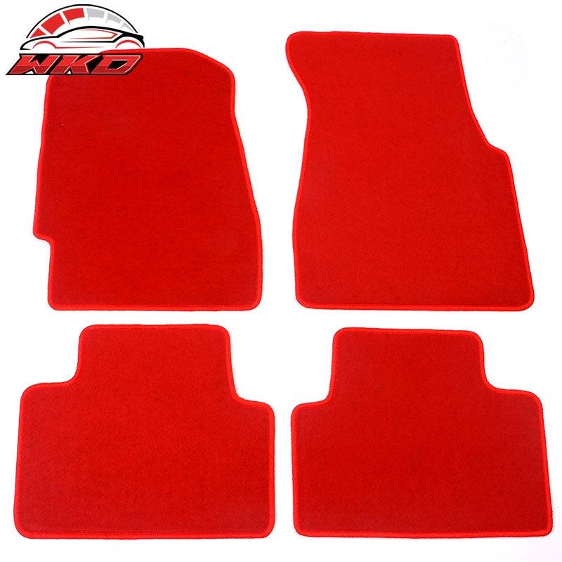 Wholesale 92-95 Honda Civic Car Floor Mats Liner Nylon 1st 2nd Row Red Carpets 4PC