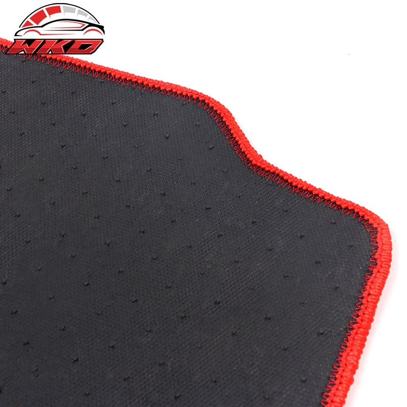 Fits 92-95 Honda Civic Car Floor Mats Liner Nylon 1st 2nd Row Red Carpets 4PC