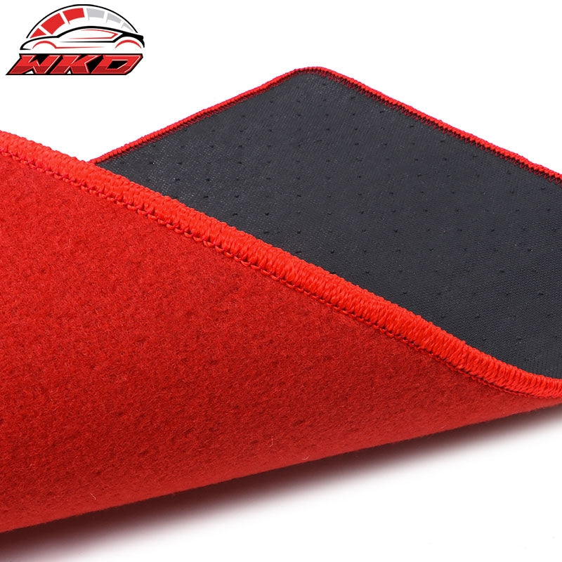 Fits 92-95 Honda Civic Car Floor Mats Liner Nylon 1st 2nd Row Red Carpets 4PC