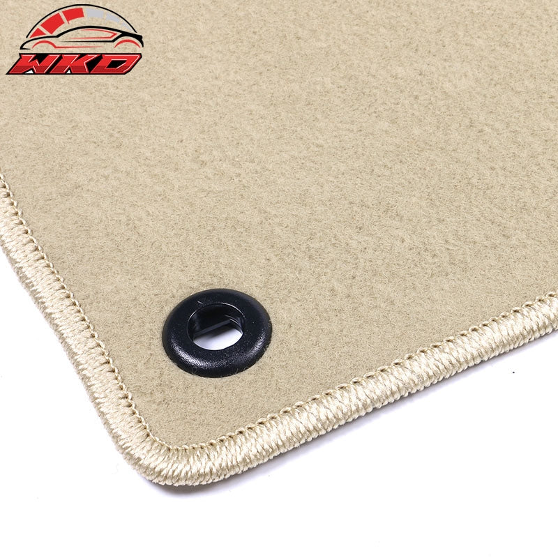 Fits 16-21 Honda Civic Beige Nylon Car Floor Mats Liner Front & Rear Carpet 4PCS