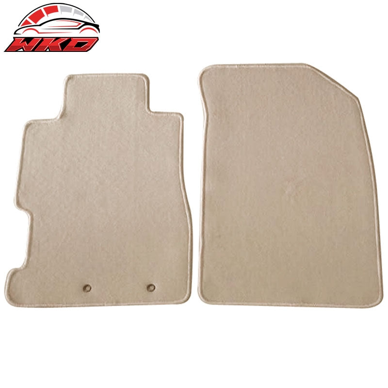 Fit 01-05 Honda Civic 3PCS Floor Mats Carpets Front & Rear Beige Nylon
