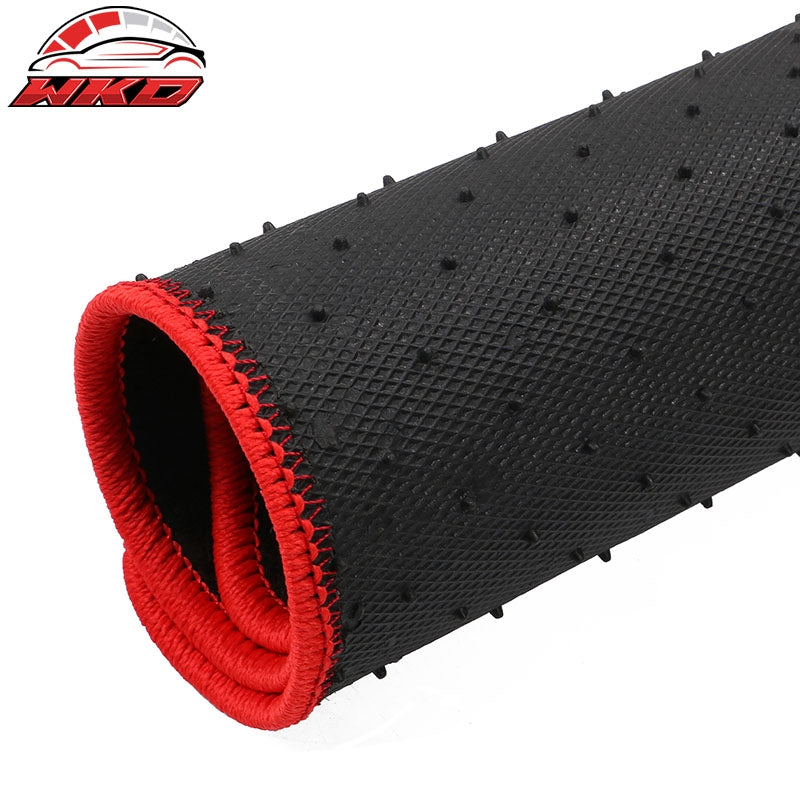 Fits 22-26 Honda Civic Floor Mats Carpet Front Rear Black Nylon W/ Red Edge & FL