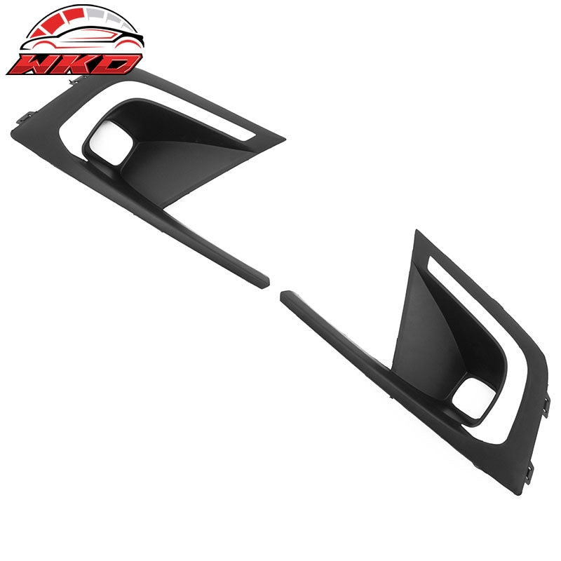 Fits 22-24 Honda Civic Foglight Covers W/ LED Switchback Turn Signal Matte Black