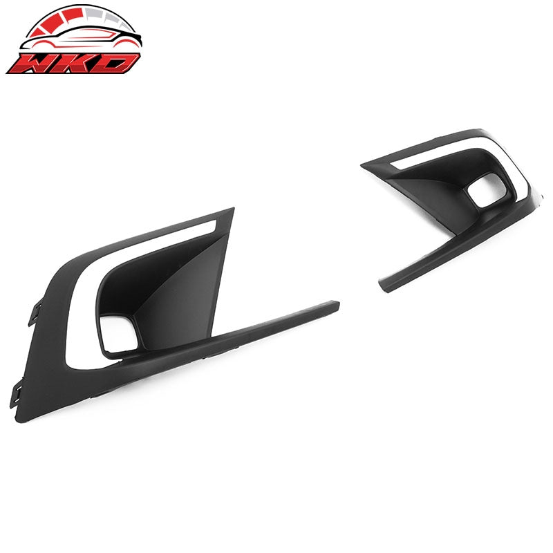 Fits 22-24 Honda Civic Foglight Covers W/ LED Switchback Turn Signal Matte Black