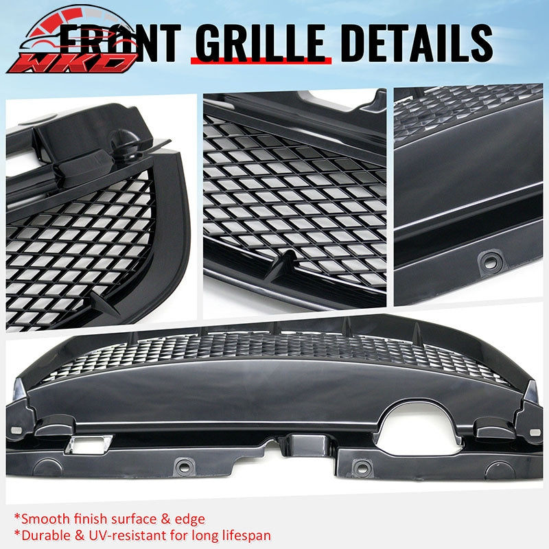 Fits 04-05 Honda Civic Front Bumper Hood Grille Mesh Upper Grill Assembly Kit
