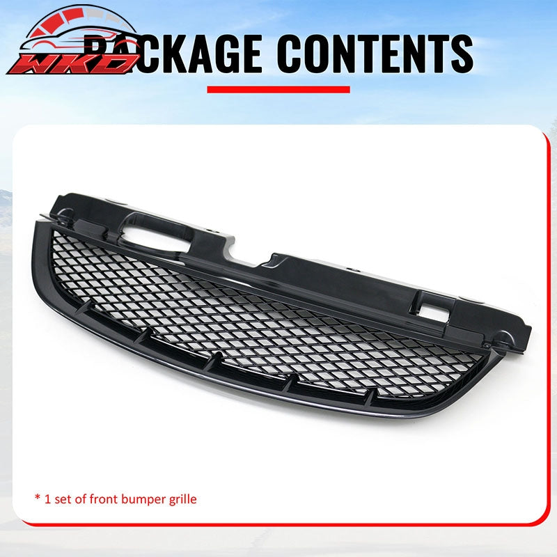 Fits 04-05 Honda Civic Front Bumper Hood Grille Mesh Upper Grill Assembly Kit