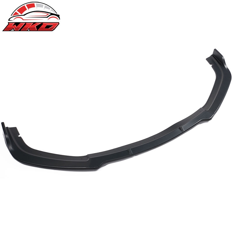 Fits 19-21 Honda Civic Front Bumper Lip Spoiler IKON V4 Matte Black Chin Bodykit