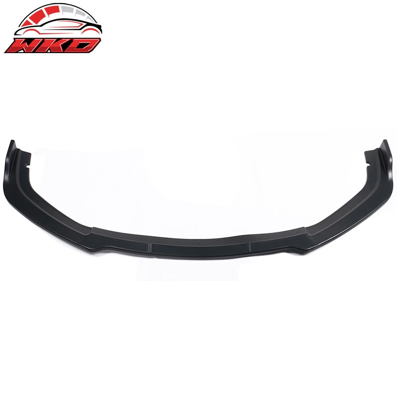 Fits 19-21 Honda Civic Front Bumper Lip Spoiler IKON V4 Matte Black Chin Bodykit