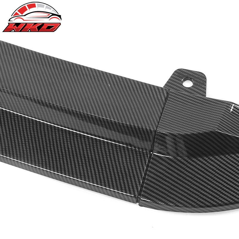 Fits 22-24 Honda Civic Front Bumper Lip RS Style 3PC Carbon Fiber Print PP Kit