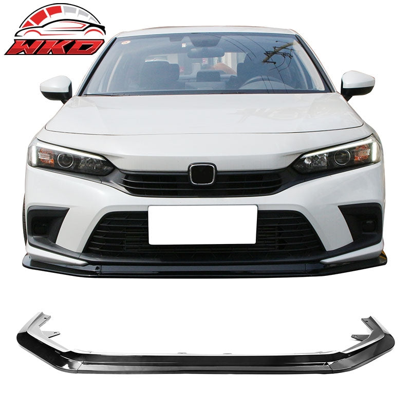 Wholesale 22-24 Honda Civic Front Bumper Lip RS Style 3PC Spoiler PP Gloss Black Kit