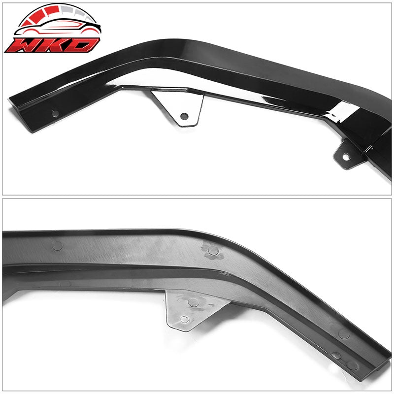Fits 22-24 Honda Civic Front Bumper Lip RS Style 3PC Spoiler PP Gloss Black Kit