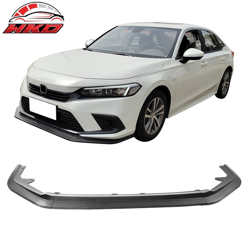 Wholesale 22-24 Honda Civic Front Bumper Lip RS Style 3PC Spoiler PP Matte Black Kit