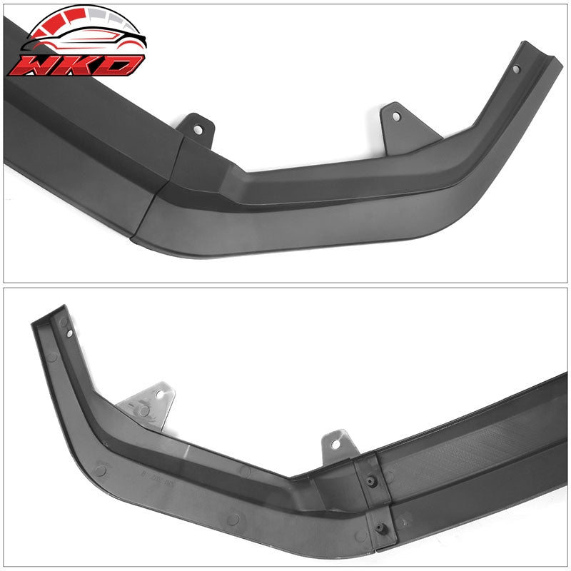 Fits 22-24 Honda Civic Front Bumper Lip RS Style 3PC Spoiler PP Matte Black Kit