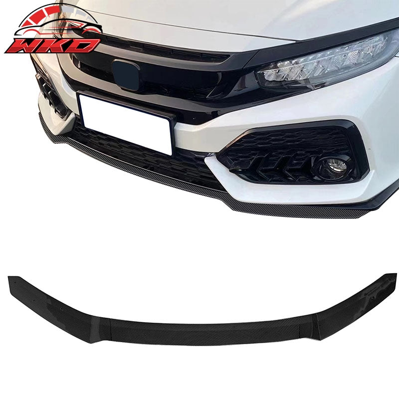 Wholesale  17-21 Honda Civic HFP Style 3PCS Front Bumper Lip Spoiler Carbon Fiber Print