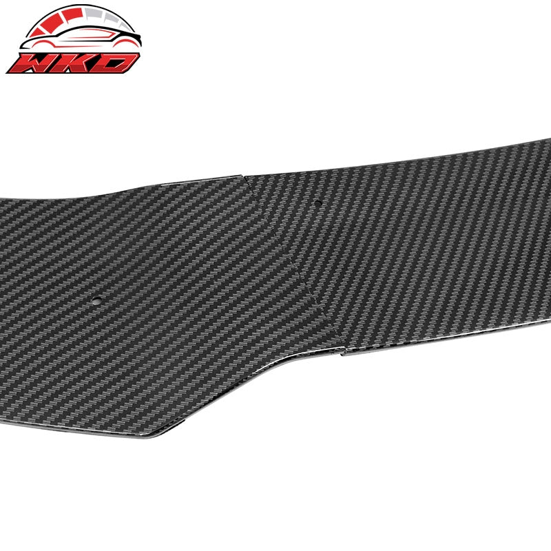 Fit 17-21 Honda Civic HFP Style 3PCS Front Bumper Lip Spoiler Carbon Fiber Print