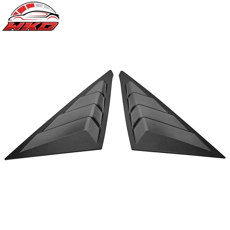 Fits 22-26 Honda Civic Hatchback IKON ABS 2PCS Side Window Louvers Matte Black