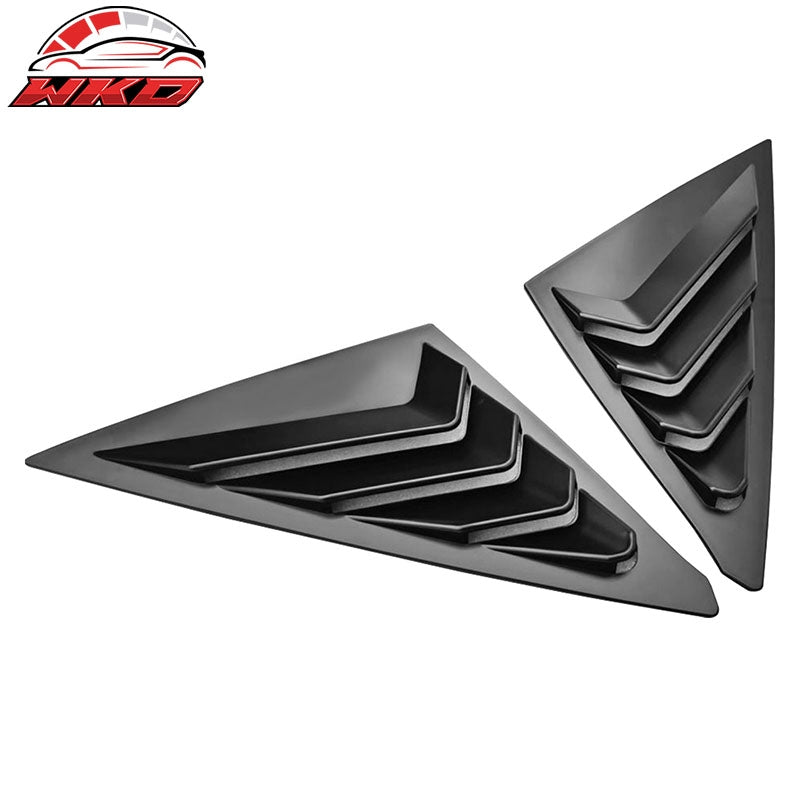 Fits 22-26 Honda Civic Hatchback IKON ABS 2PCS Side Window Louvers Matte Black