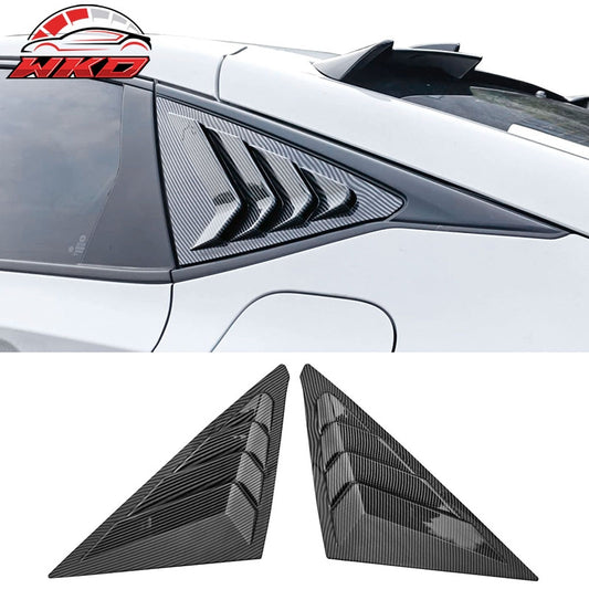 Wholesale 22-26 Honda Civic Hatchback IKON 2PC Side Window Louvers Carbon Fiber Print