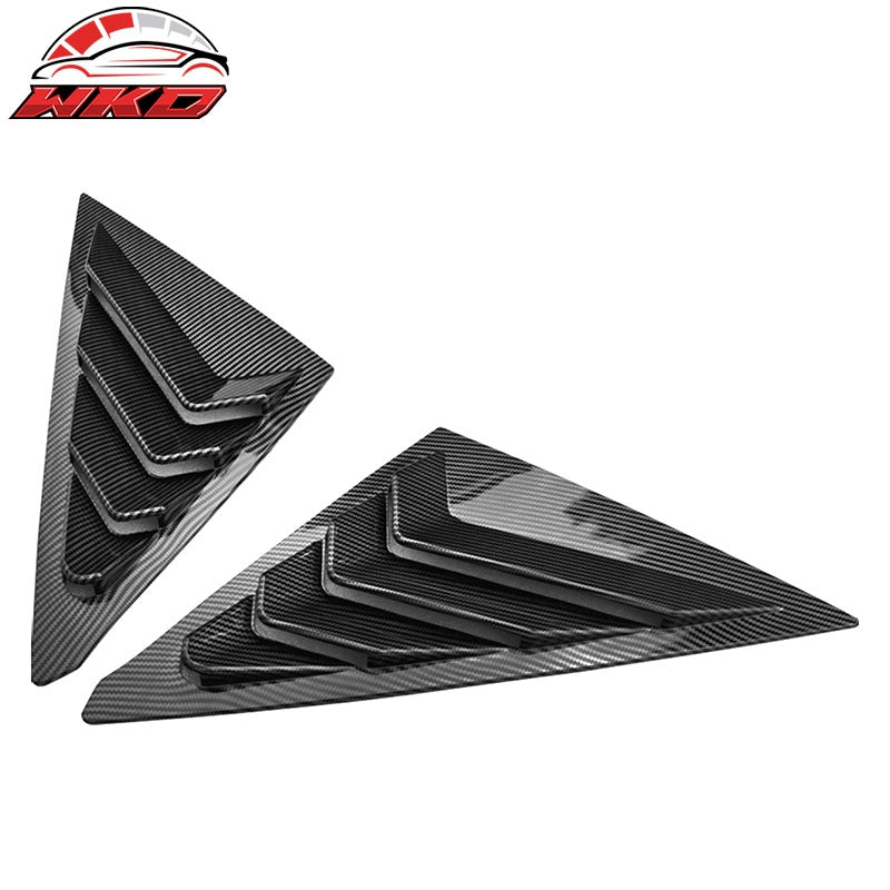 Fits 22-26 Honda Civic Hatchback IKON 2PC Side Window Louvers Carbon Fiber Print