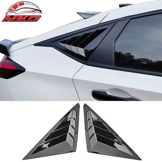 Wholesale 22-26 Honda Civic Hatchback IKON ABS 2PCS Side Window Louvers Gloss Black