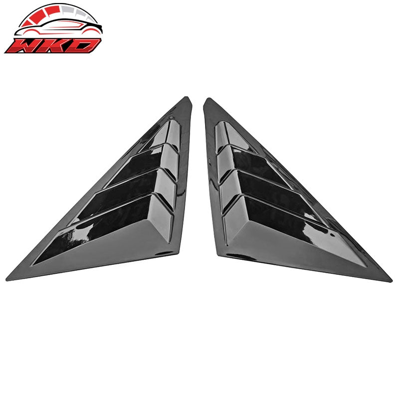 Fits 22-26 Honda Civic Hatchback IKON ABS 2PCS Side Window Louvers Gloss Black