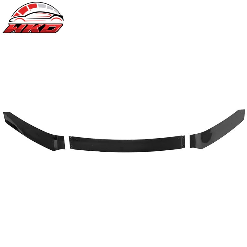 Fits 17-21 Honda Civic Hatchback & Si HFP Style Gloss Black Front Bumper Lip 3PC