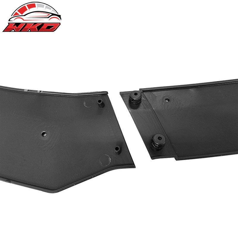 Fits 17-21 Honda Civic Hatchback & Si HFP Style Gloss Black Front Bumper Lip 3PC