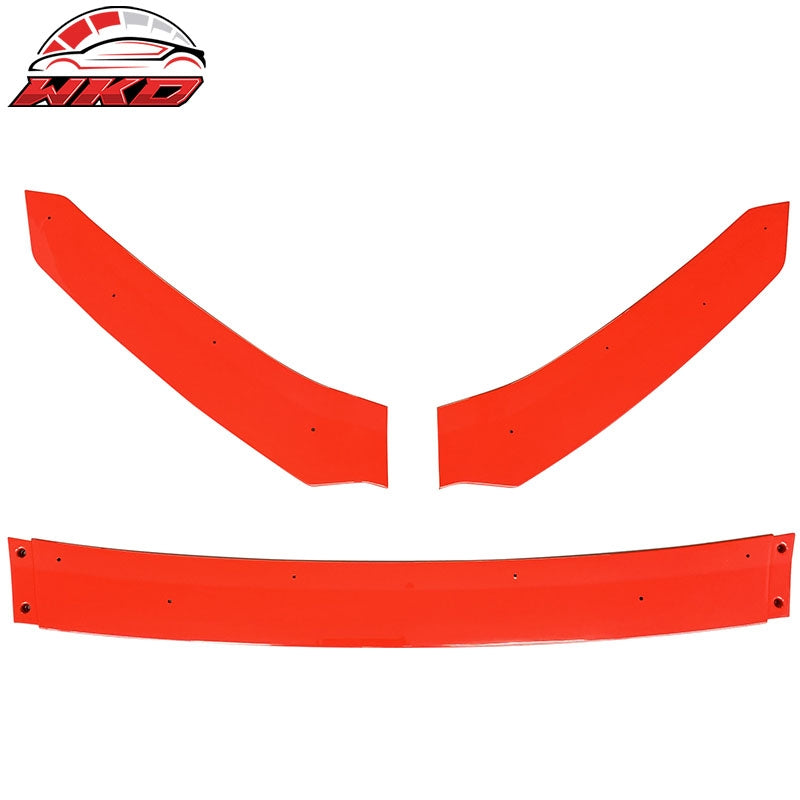 Fits 17-21 Honda Civic Hatchback & Si HFP Style Front Bumper Lip Spoiler PP 3PCS