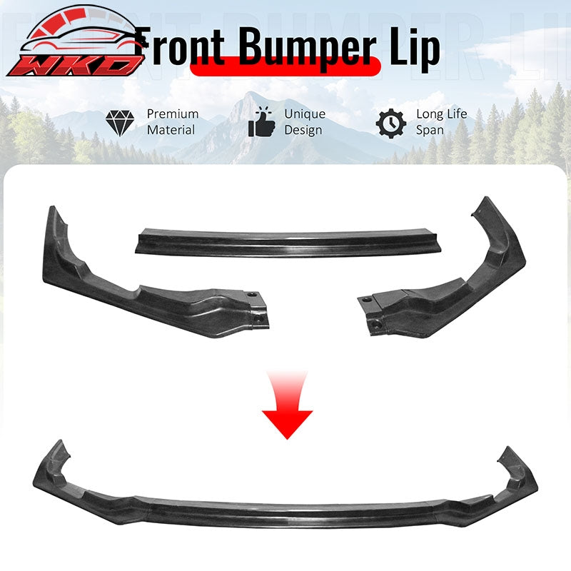 Wholesale 25-26 Honda Civic IKFM Style 3PC Front Bumper Lip Chin Spoiler Unpainted PU - Wikond Auto