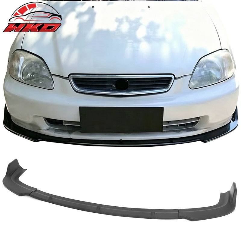 Wholesale 96-98 Honda Civic IKON Style Front Bumper Lip Spoiler Matte Black PP 3PCS - Wikond Auto