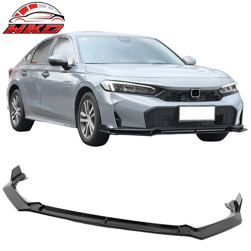 Wholesale 25-26 Honda Civic IKON V2 Style Front Bumper Lip Chin Spoiler Gloss Black - Wikond Auto