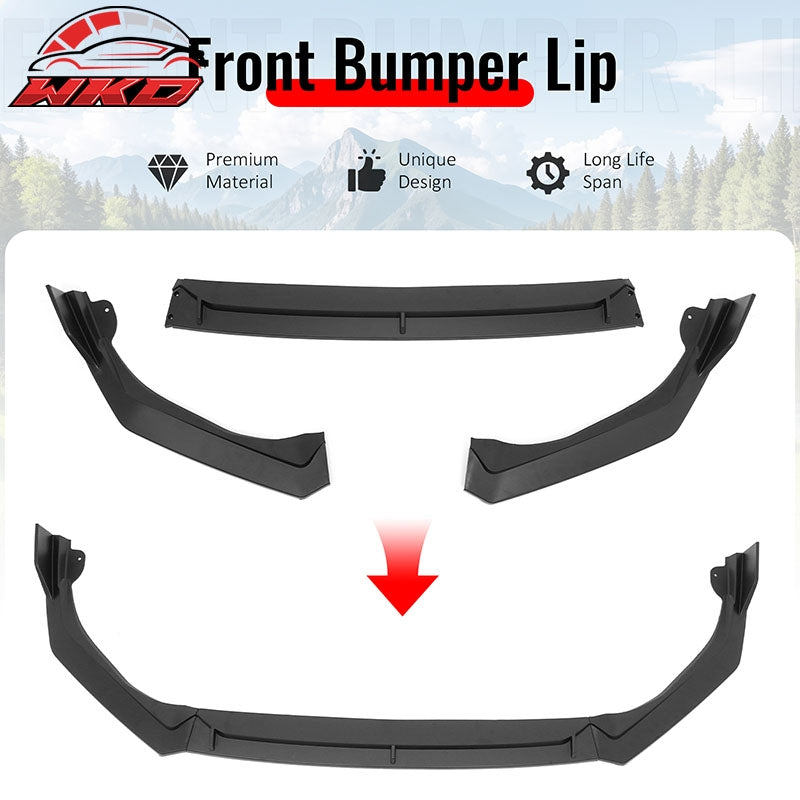 Wholesale 25-26 Honda Civic IKON V2 Style Front Bumper Lip Chin Spoiler Matte Black - Wikond Auto