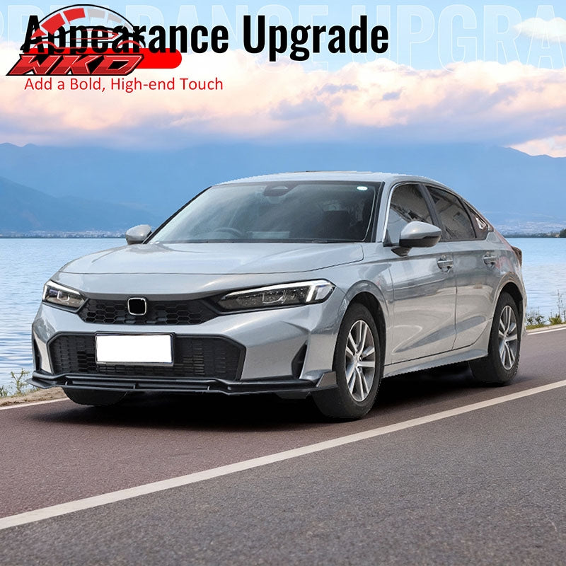 Wholesale 25-26 Honda Civic IKON V2 Style Front Bumper Lip Chin Spoiler Matte Black - Wikond Auto