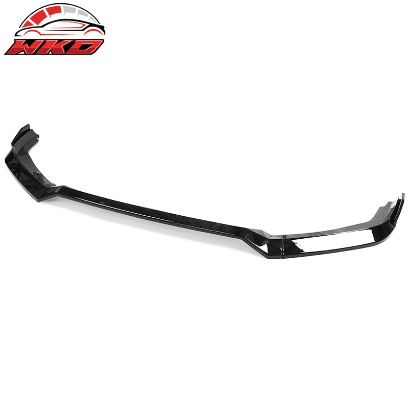 Fits 19-21 Honda Civic IKON V2 Style Front Bumper Lip Splitter Gloss Black PP