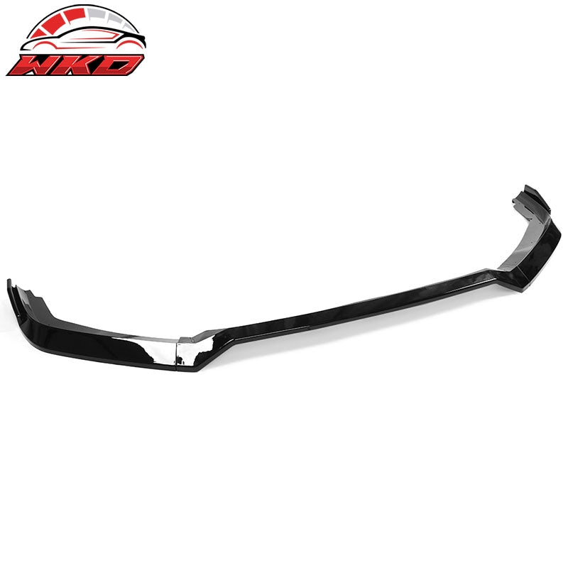 Fits 19-21 Honda Civic IKON V2 Style Front Bumper Lip Splitter Gloss Black PP