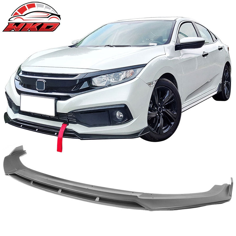 Wholesale 19-21 Honda Civic IKON V3 Style 2PCS Front Bumper Lip Spoiler Matte Black