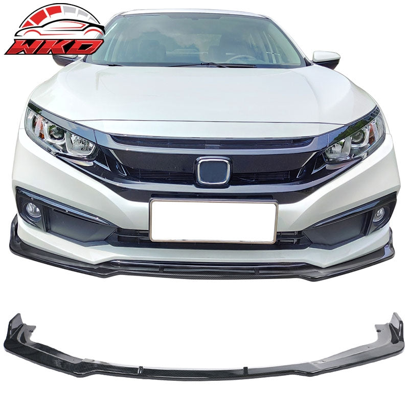Wholesale 19-21 Honda Civic IKON V4 Style Carbon Fiber Print Front Bumper Lip PP 1PC
