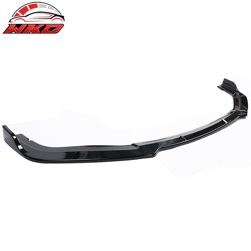 Fits 19-21 Honda Civic IKON V4 Style Front Bumper Lip Spoiler 1PC - Gloss Black