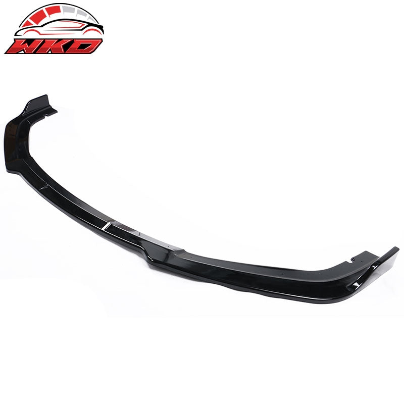 Fits 19-21 Honda Civic IKON V4 Style Front Bumper Lip Spoiler 1PC - Gloss Black