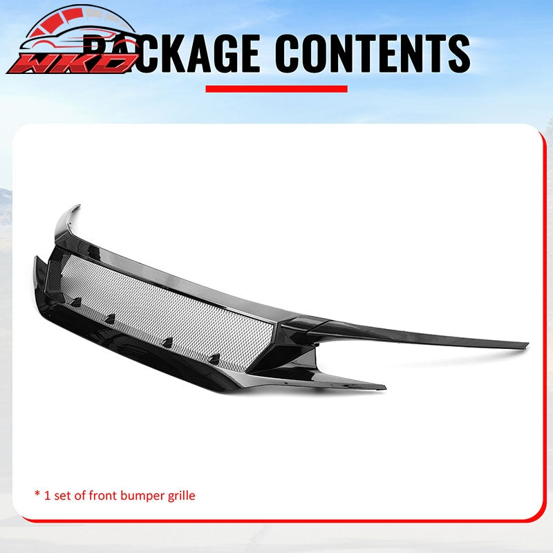 Wholesale 16-21 Honda Civic JDM Style High Flow Front Upper Mesh Grille Gloss Black - Wikond Auto