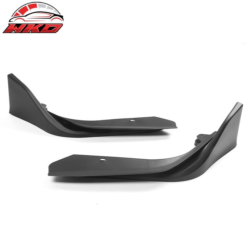 Fits 22-24 Honda Civic MD Style 2PCS Matte Black Front Bumper Lip Splitters PP