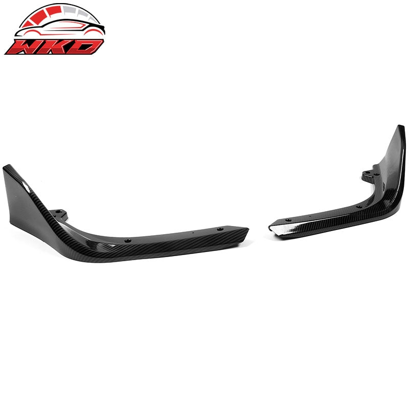 Fits 22-24 Honda Civic MD Style Front Bumper Lip Protector Carbon Fiber Print PP