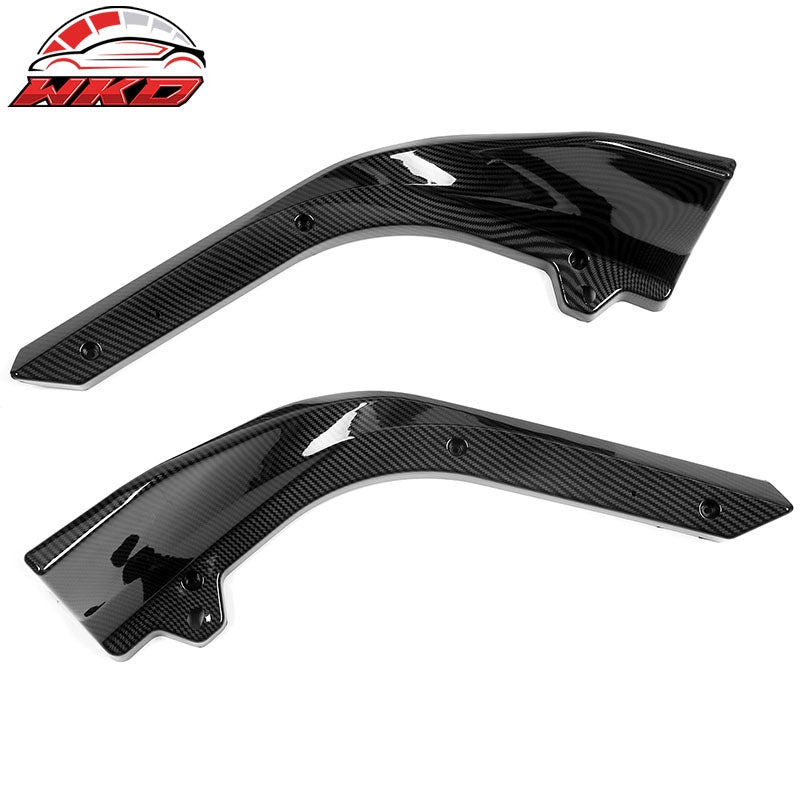 Fits 22-24 Honda Civic MD Style Front Bumper Lip Protector Carbon Fiber Print PP