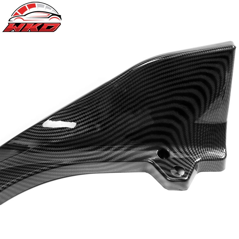 Fits 22-24 Honda Civic MD Style Front Bumper Lip Protector Carbon Fiber Print PP