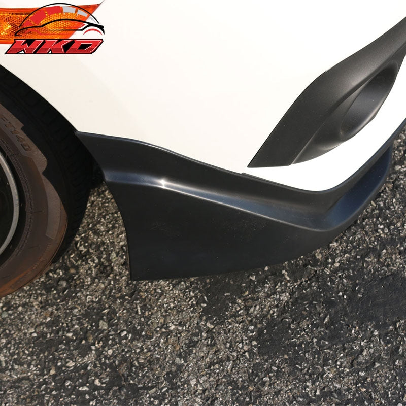 Fit 16-18 Honda Civic MD Style Front Bumper Lip Splitter Side Corner Apron PP